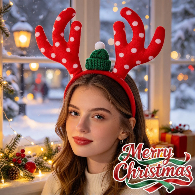 Reindeer Antlers Headband - 1-5 шт. Рождественский ободок для волос