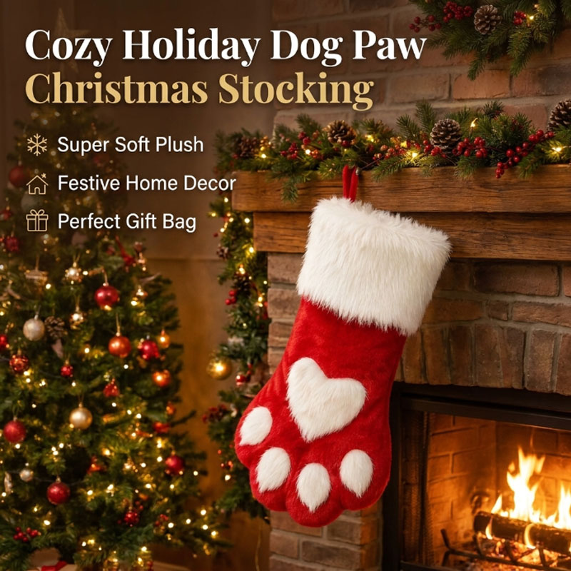 Christmas Stocking Hanging - Зимний плюшевый рождественский мешочек в виде