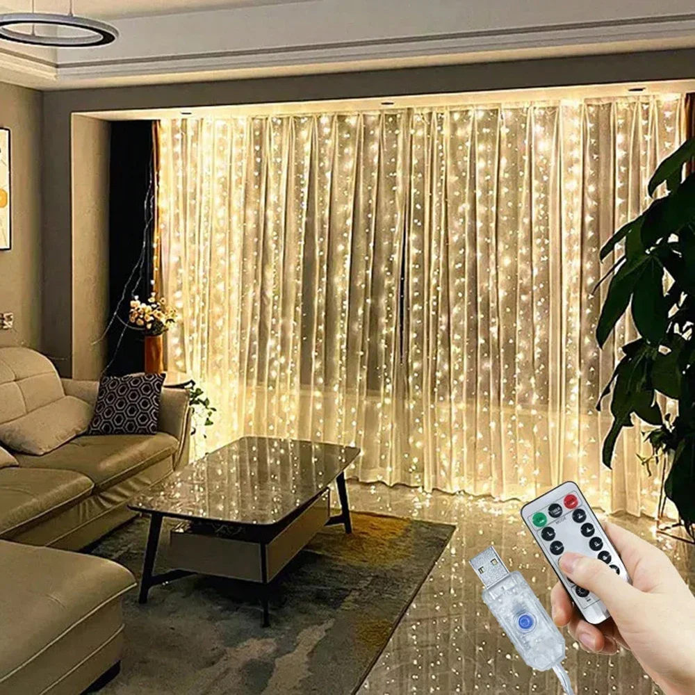 Светодиодная гирлянда-штора «Ф – обзор и цена Led Fairy String Lights