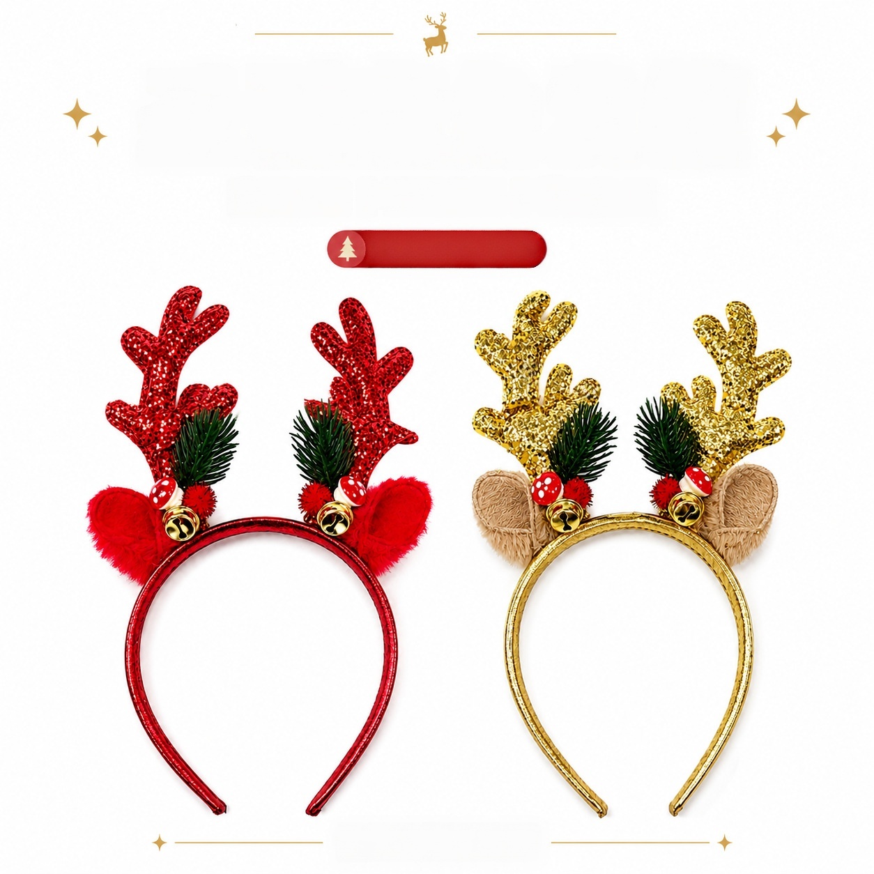 Рождественский ободок с оленьи – обзор и цена Reindeer Antlers Headband