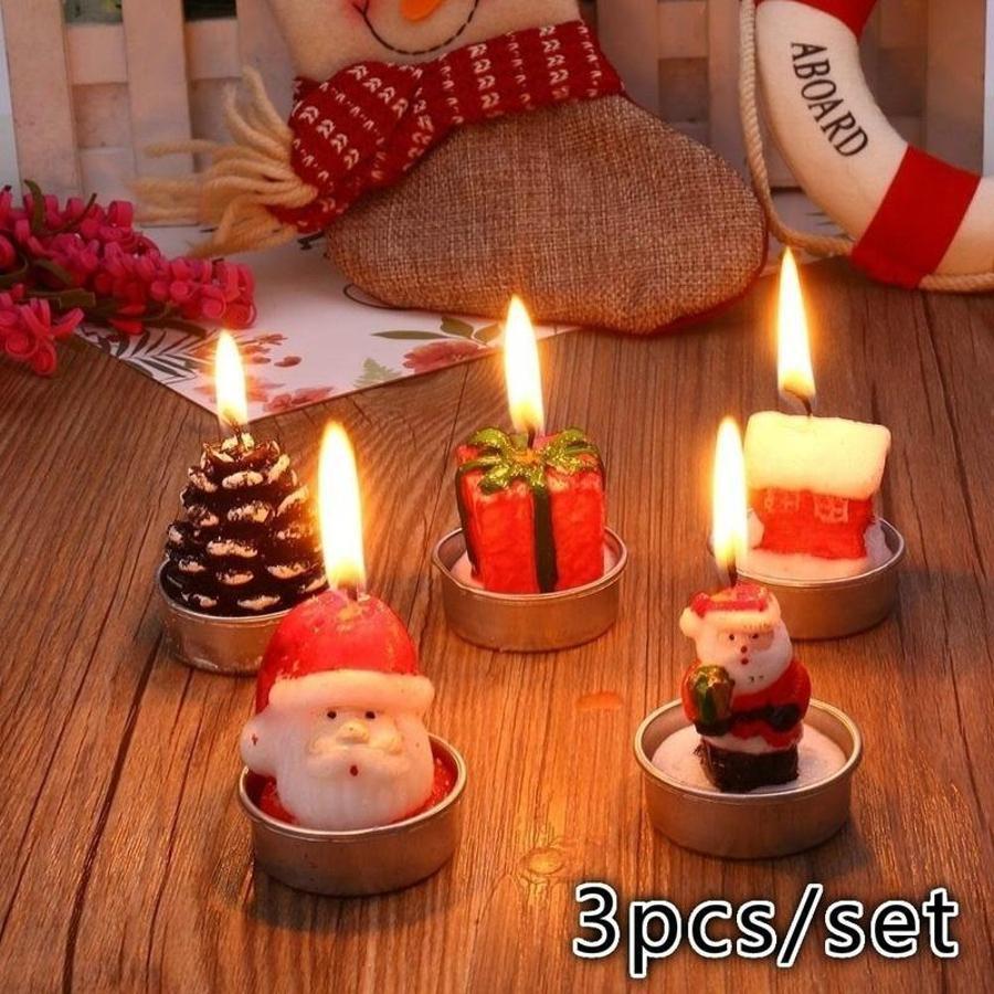 Набор из 3 декоративных рождес – обзор и цена Holiday Candle Set