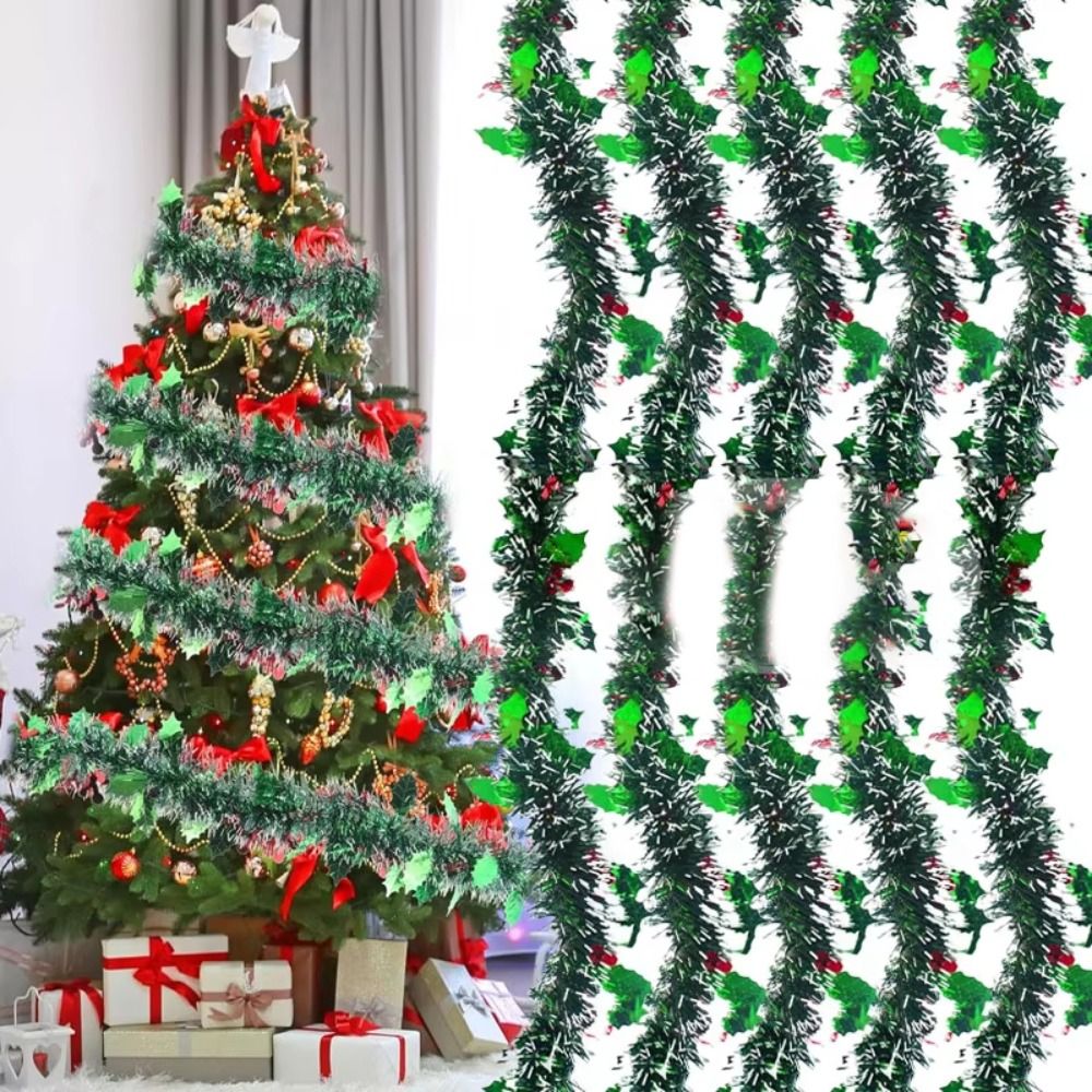 2 шт. многоразовые 2 м рождест – обзор и цена Tinsel Garland Decoration